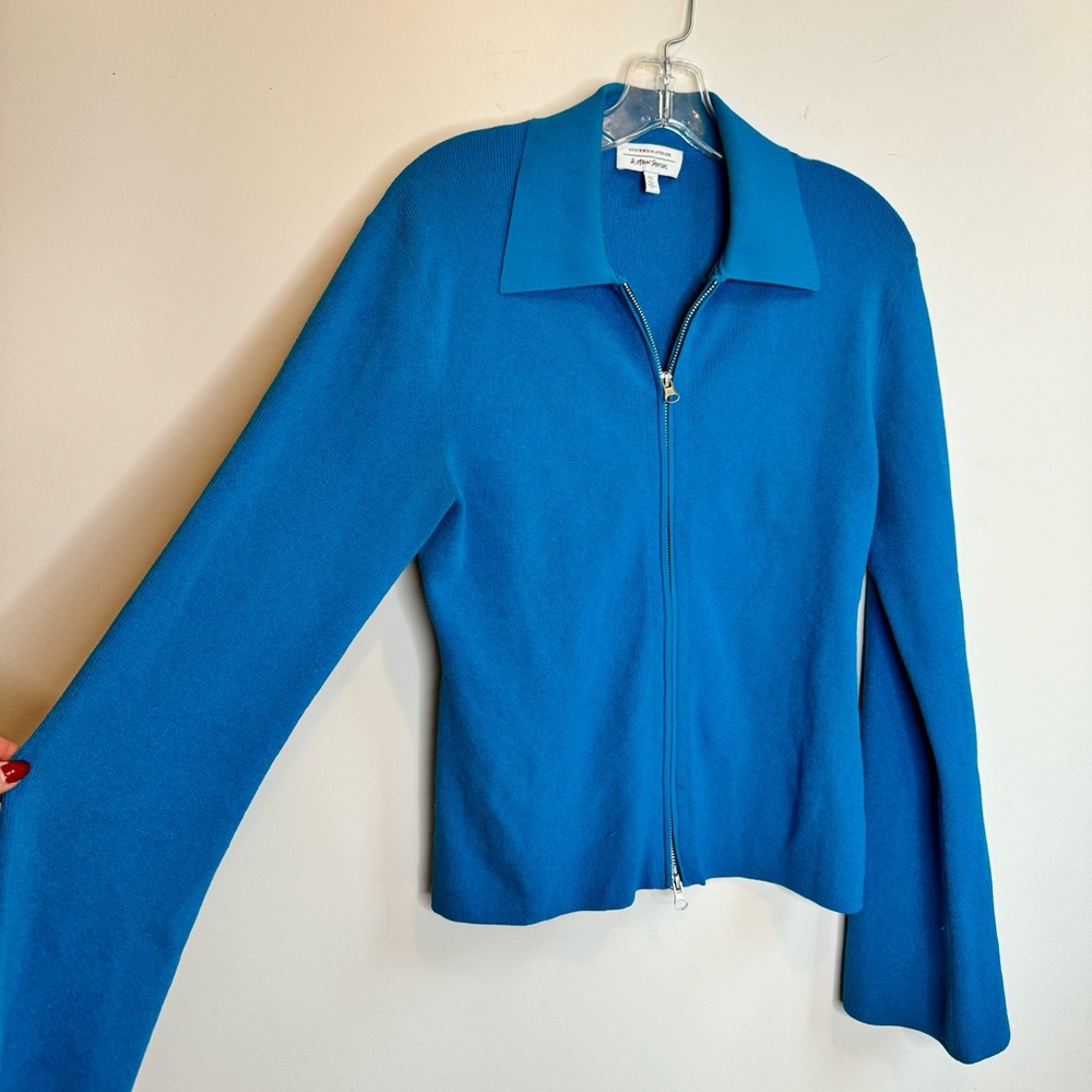 & Other Stories Blue Zip-Up Cardigan